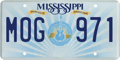 MS license plate MOG971