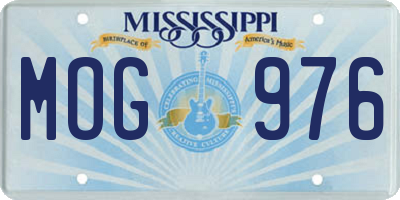 MS license plate MOG976