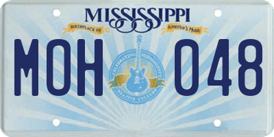 MS license plate MOH048
