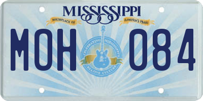MS license plate MOH084