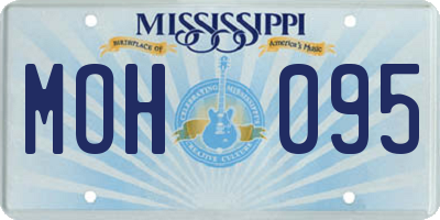 MS license plate MOH095