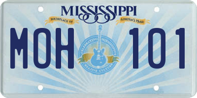 MS license plate MOH101