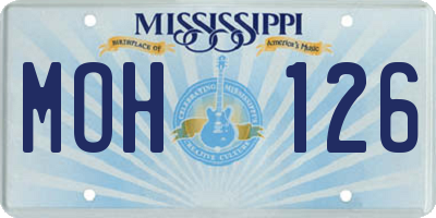 MS license plate MOH126
