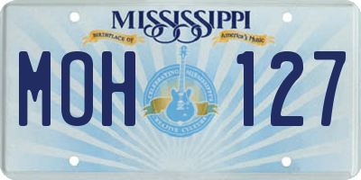 MS license plate MOH127