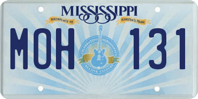MS license plate MOH131