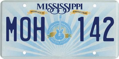 MS license plate MOH142