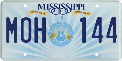 MS license plate MOH144