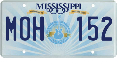 MS license plate MOH152