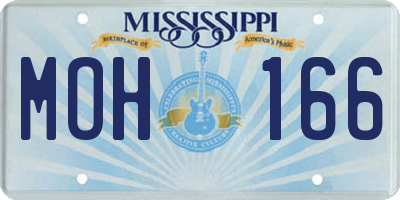MS license plate MOH166