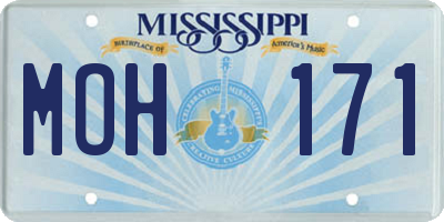 MS license plate MOH171