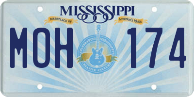 MS license plate MOH174