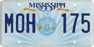 MS license plate MOH175