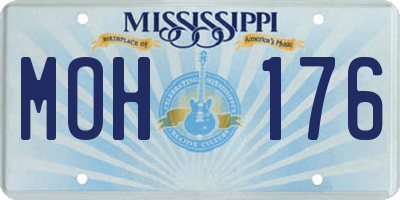 MS license plate MOH176