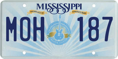MS license plate MOH187