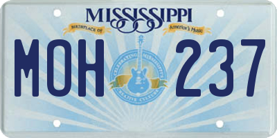 MS license plate MOH237