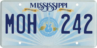 MS license plate MOH242