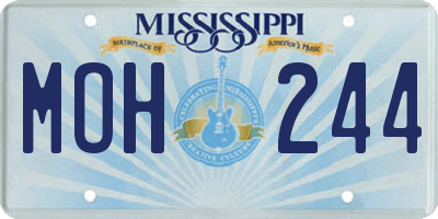 MS license plate MOH244