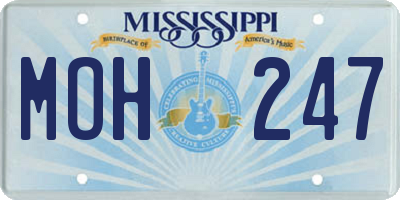 MS license plate MOH247