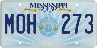 MS license plate MOH273