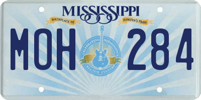 MS license plate MOH284
