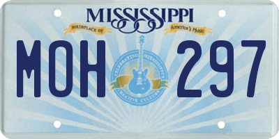MS license plate MOH297