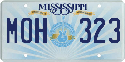 MS license plate MOH323