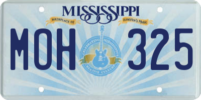 MS license plate MOH325