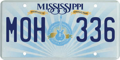 MS license plate MOH336