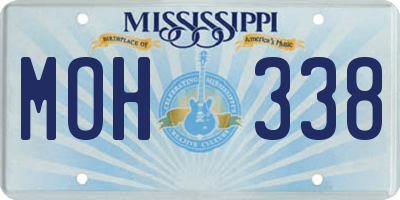 MS license plate MOH338