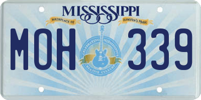 MS license plate MOH339