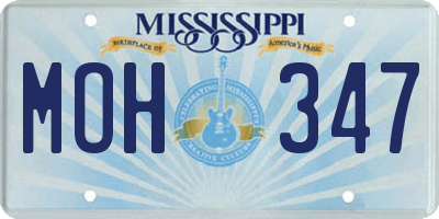 MS license plate MOH347