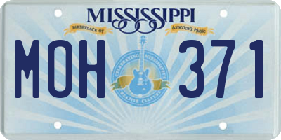 MS license plate MOH371