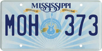 MS license plate MOH373