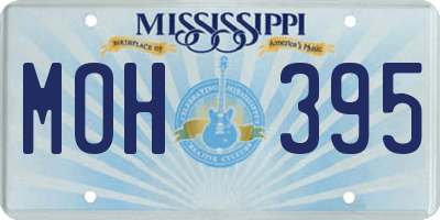 MS license plate MOH395