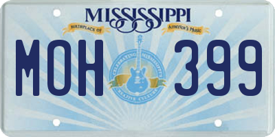 MS license plate MOH399
