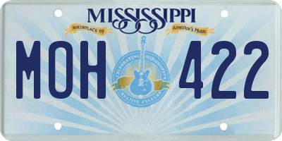 MS license plate MOH422