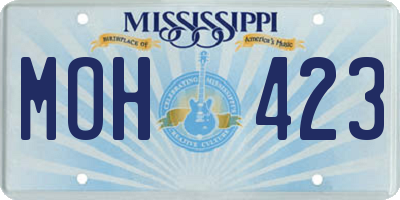 MS license plate MOH423