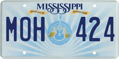 MS license plate MOH424