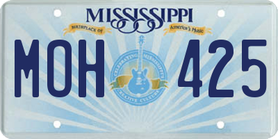 MS license plate MOH425