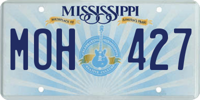 MS license plate MOH427