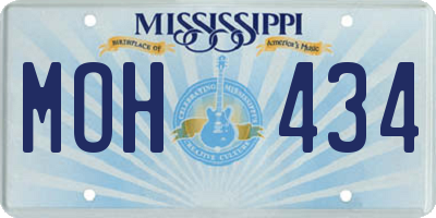 MS license plate MOH434