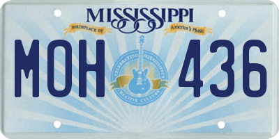 MS license plate MOH436