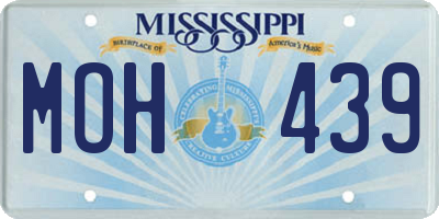 MS license plate MOH439