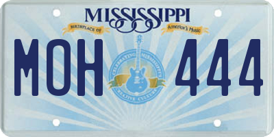 MS license plate MOH444