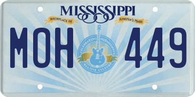 MS license plate MOH449