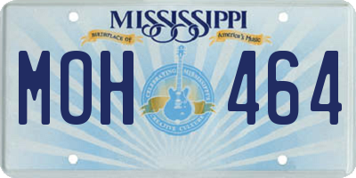 MS license plate MOH464