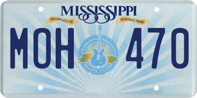 MS license plate MOH470