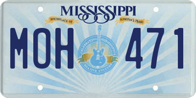 MS license plate MOH471