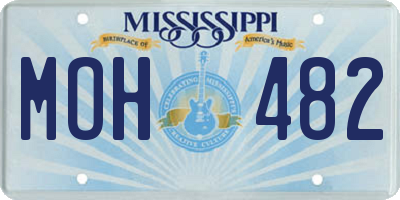 MS license plate MOH482