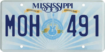 MS license plate MOH491